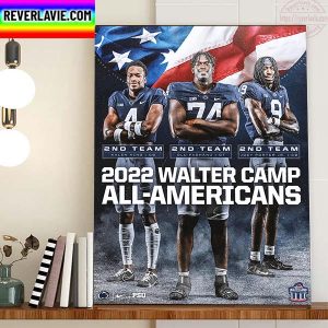 Penn State Football 2022 Walter Camp All Americans Home Decor Poster Canvas
