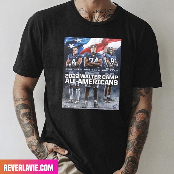 Penn State Football Big Time 100 Points 2022 Walter Camp All Americans Style T-Shirt Penn State Football Big Time 100 Points 2022 Walter Camp All Americans Style T-Shirt
