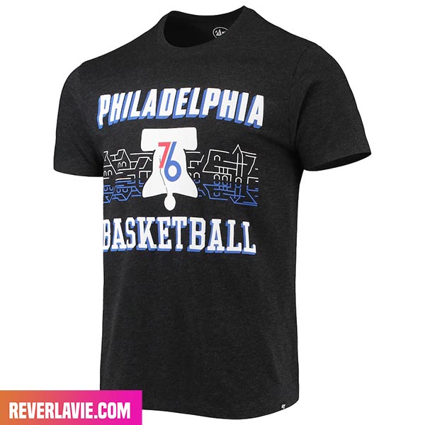 Philadelphia 76ers '47 Black City Edition Club Fashion T-Shirt Philadelphia 76ers '47 Black City Edition Club Fashion T-Shirt
