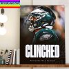 Philadelphia Eagles First Team Clinched NFL Playoffs Home Decor Poster Canvas