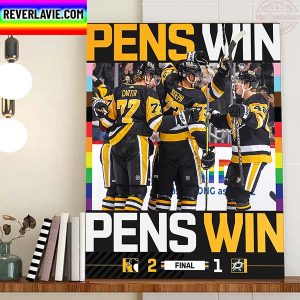 Pittsburgh Penguins 6 Wins In A Row In NHL Home Decor Poster Canvas