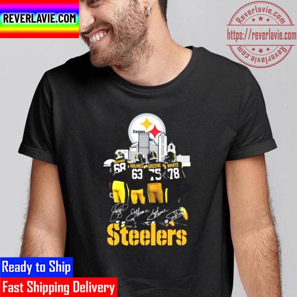 Pittsburgh Steelers LC Greenwood Dermontti Dawson Joe Greene Alejandro Villanueva City SignaturesUnisex T-Shirt