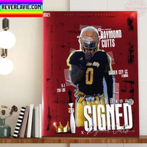 Raymond Cutts Signed Troy Trojans Football Home Decor Poster Canvas