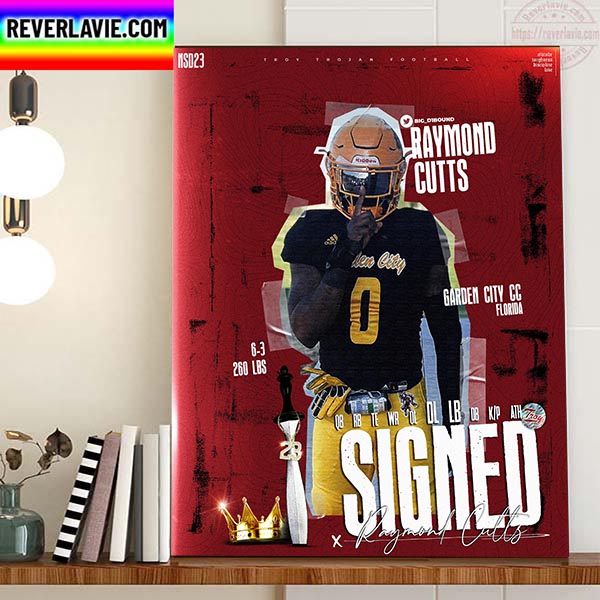 Raymond Cutts Signed Troy Trojans Football Home Decor Poster Canvas Raymond Cutts Signed Troy Trojans Football Home Decor Poster Canvas