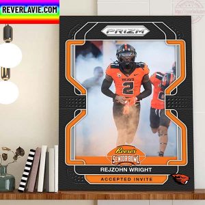 Rejzohn Wright From Oregon State Football 2023 Senior Bowl In Reese Senior Bowl Home Decor Poster Canvas