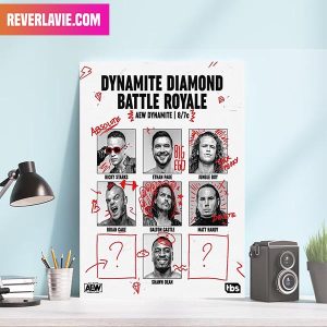 Ricky Starks x Ethan Page x Jungle Boy x Matt Hardy Dynamite Diamond Battle Royale AEW Decor Poster