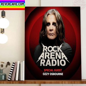 Rock Arena Radio In DJ Mode Special Guest Ozzy Osbourne Home Decor Poster Canvas