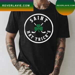 Saint Hat Tricks Day St. Pattys Hockey Essential T-Shirt