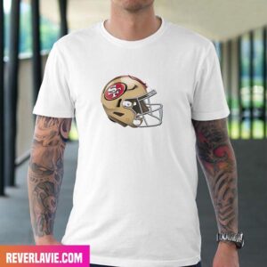 San Francisco 49ers Authentic Helmet Cutout Fashion T-Shirt