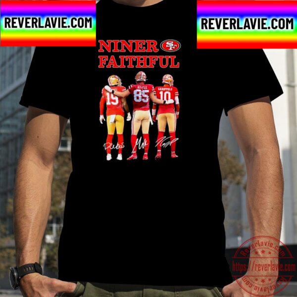 San Francisco 49ers Niner Faithful Deebo Samuel George Kittle And Garoppolo Signatures Unisex T-Shirt