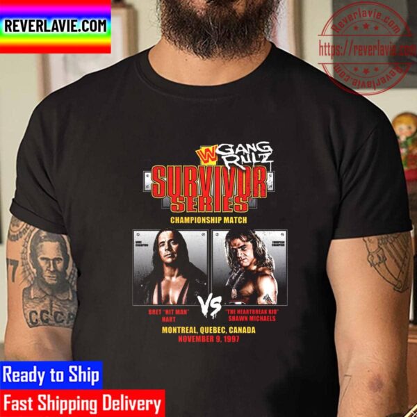 Shawn Michaels Vs Bret Hart 1997 Survivor Series Unisex T-Shirt