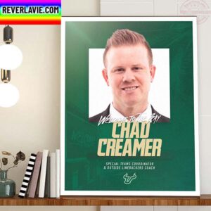 South Florida Bulls Football Welcome To The Bay Chad Creamer Home Decor Poster Canvas