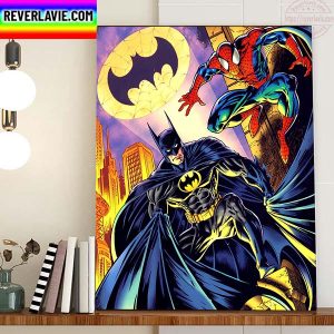 Spider Man And Batman Team Up To Fight Carnage And Joker Home Decor Poster Canvas