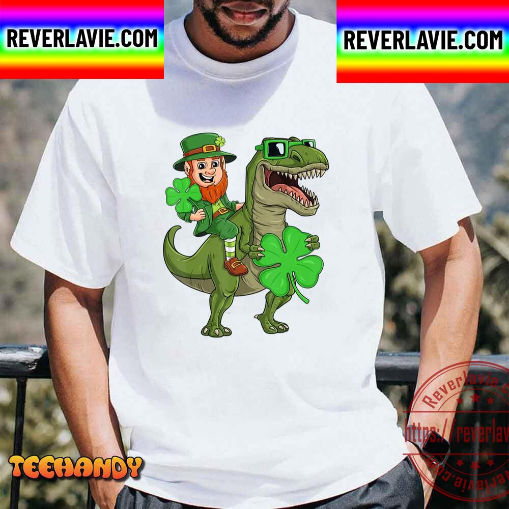 St Patricks Day Leprechaun Riding T Rex Funny Dino Unisex T-Shirt St Patricks Day Leprechaun Riding T Rex Funny Dino Unisex T-Shirt