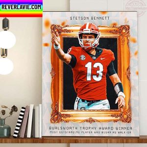 Stetson Bennett Is The 2022 Burlsworth Trophy Award Winner Home Decor Poster Canvas