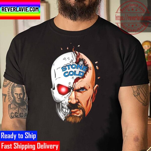 Stone Cold Steve Austin Half Skull Unisex T-Shirt