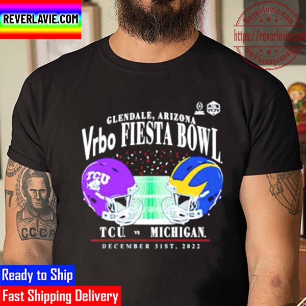TCU Horned Frogs Vs Michigan Wolverines Football Playoff 2022 Fiesta Bowl Matchup Unisex T-Shirt