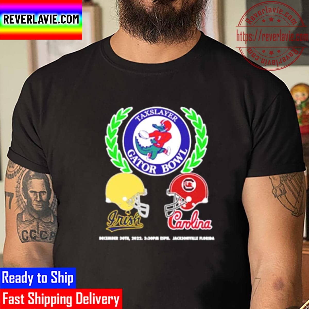 Taxslayer Gator Bowl Irish Carolina December 30th 2022 3 30pm ESPN Jacksonville Florida Unisex T-Shirt Taxslayer Gator Bowl Irish Carolina December 30th 2022 3 30pm ESPN Jacksonville Florida Unisex T-Shirt