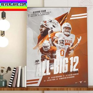 Texas Football AP All Big 12 First Team Home Decor Poster Canvas