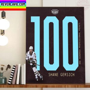 The Hershey Bears Shane Gersich 100 Professional Points Home Decor Poster Canvas