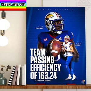 The Kansas Football Jalon Daniels And Jason Bean Is 5th Best Team Passing Efficiency Home Decor Poster Canvas