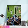 The King Celebrating With His People – Lionel Messi Team Argentina FIFA World Cup 2022 Home Decor Canvas-Poster