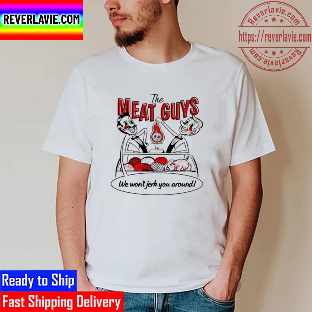 The Meat Guys TMG We Wont Jerk You Unisex T-Shirt The Meat Guys TMG We Wont Jerk You Unisex T-Shirt