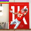 Travis Kelce Seven Straight 1K Yard Seasons Home Decor Poster Canvas
