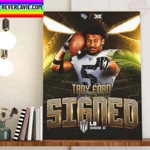 Troy Ford Signed UCF Knights Football Home Decor Poster Canvas