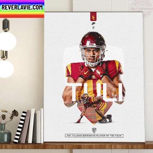 Tuli Tuipulotu PAC 12 Conference Defensive Player Of The Year With USC Football Home Decor Poster Canvas
