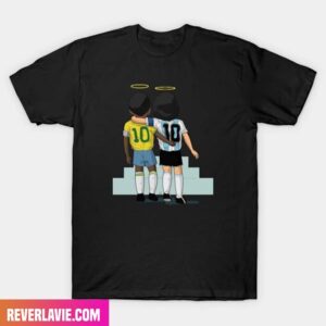 Two Number 10 – Two Legend – Two GOAT – Pele x Diego Maradona Style T-Shirt