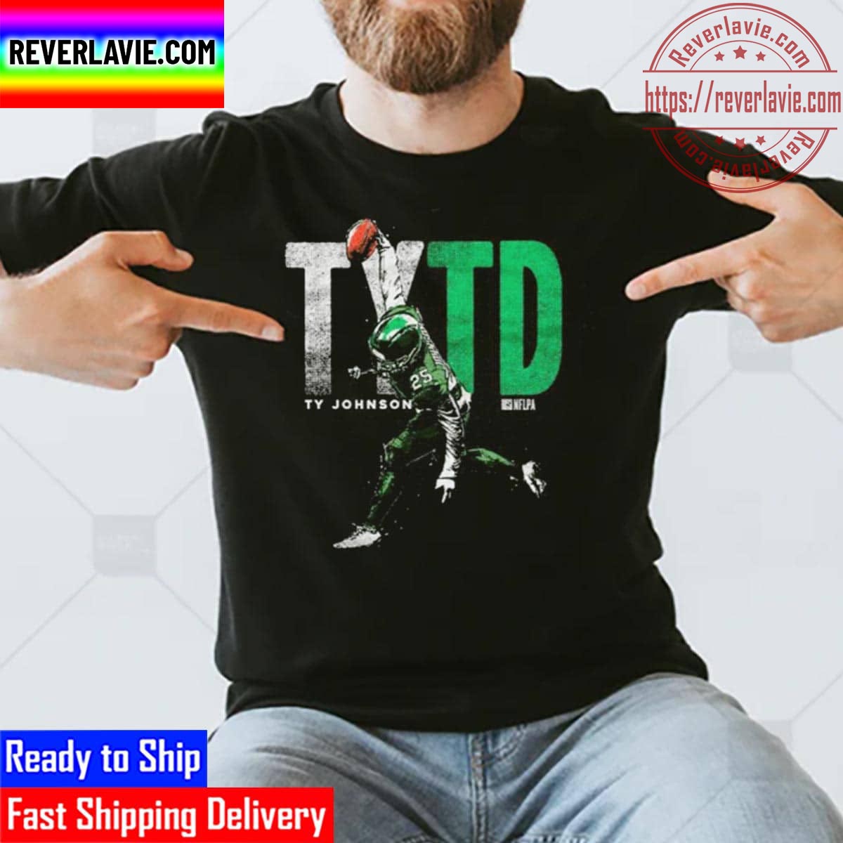 Ty Johnson New York Jets Spike Unisex T-Shirt Ty Johnson New York Jets Spike Unisex T-Shirt