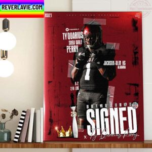 Ty’Quarius Suga Wolf Perry Signed Troy Trojans Football Home Decor Poster Canvas