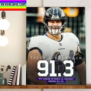 Tyler Linderbaum Is PFF Highest Graded OL In Week 14 Home Decor Poster Canvas