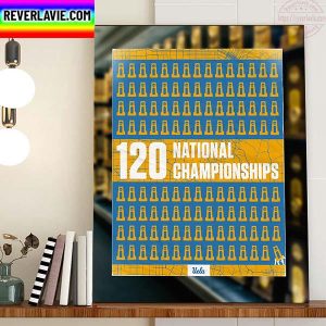 UCLA Athletics 120 National Championships Go Bruins Home Decor Poster Canvas