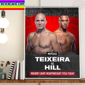 UFC 283 Glover Teixeira Vs Jamahal Hill For The Vacant Light Heavyweight Title Fight Home Decor Poster Canvas