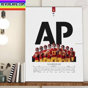 USC Football 2022 AP All America Team All PAC 12 Conference Home Decor Poster Canvas