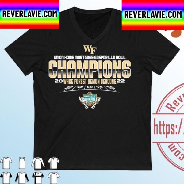 Union Home Mortgage Gasparilla Bowl Champions 2022 Wake Forest Demon Deacons Unisex T-Shirt