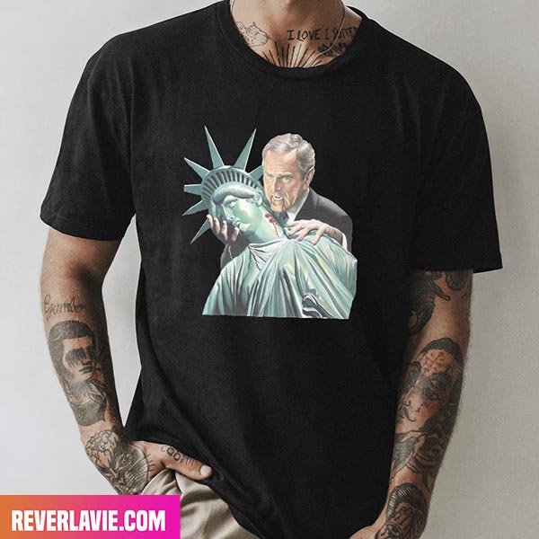 Vintage Art Shirt Alex Ross Vampire Bush 2005 Style T-Shirt Vintage Art Shirt Alex Ross Vampire Bush 2005 Style T-Shirt