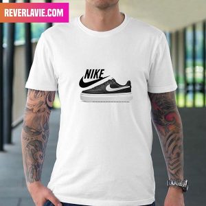 WMNS Nike Court Vision Alta Black n White Style T-Shirt