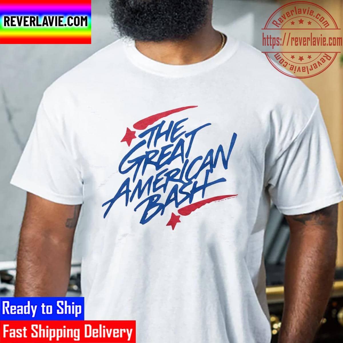 WWE The Great American Bash Retro Event Logo Unisex T-Shirt WWE The Great American Bash Retro Event Logo Unisex T-Shirt