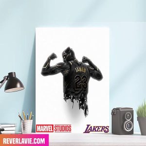 Wakanda King LeBron James NBA Team Los Angeles Lakers x Marvel Decor Poster