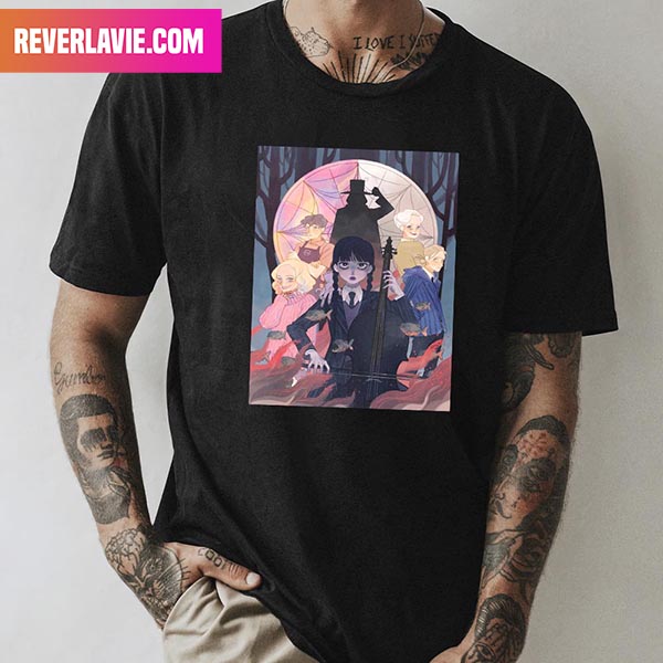 Wednesday Addams Family Art Poster Style T-Shirt Wednesday Addams Family Art Poster Style T-Shirt