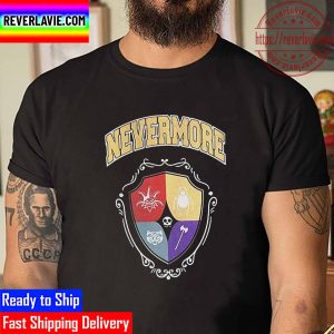 Wednesday Addams Nevermore Academy Crest Logo Unisex T-Shirt