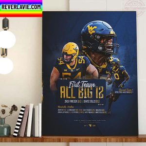 West Virginia Football All Big 12 First Team Home Decor Poster Canvas