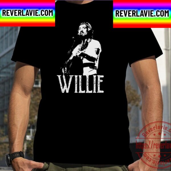 White The Stencil Willie Nelson Unisex T-Shirt