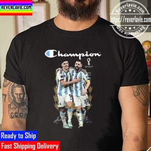 World Cup Winners Julian Alvarez And Lionel Messi FIFA World Cup Champion Signature Unisex T-Shirt
