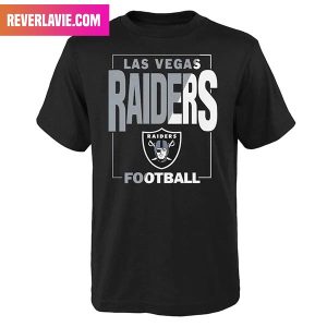 Youth Las Vegas Raiders Black Coin Toss Style T-Shirt