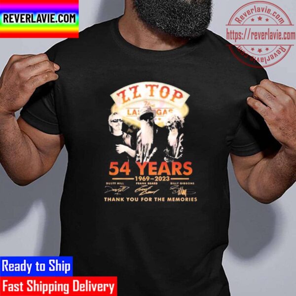 ZZ Top 54 Years 1969 2023 Thank You For The Memories Unisex T-Shirt