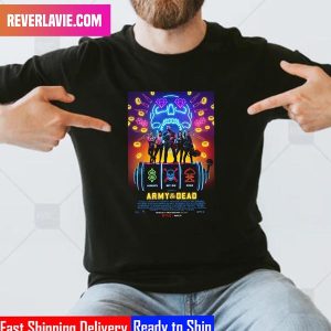 Zack Snyder Army Of The Dead Blue Print Movie Poster Style T-Shirt